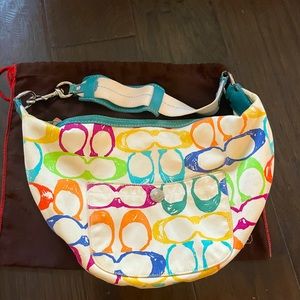 Vintage Coach multi colored hobo purse